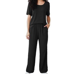 NWOT Numi The Amelia Black Playsuit, Small Washable Sustainable Silk